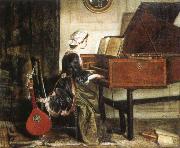 charles burney the harpsichordist France oil painting artist